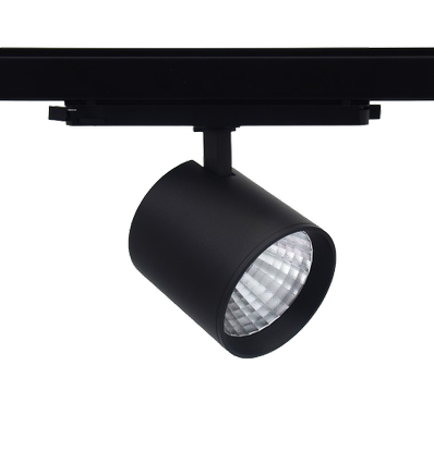 Spot sur rail DALI LEDlife 30W noir - RA 90, 38 degrés, triphasé