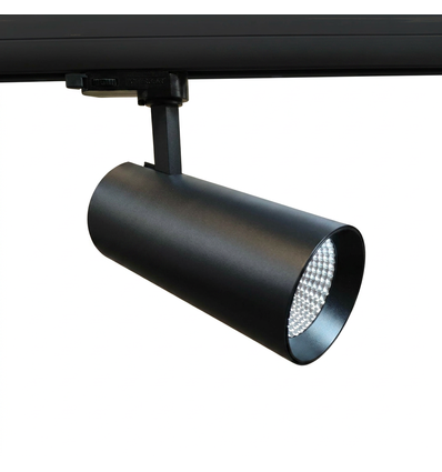 Outlet: 30W LED-skenspotlight - 3-fas, svart, 3000lm, 4000K, RA90