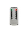 6-pak hvite LED-stearinlys inkl. ladebase - Ø2cm, H: 25cm, kronelys, inkl. fjernkontroll, timer