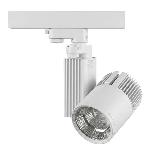 Outlet: 30W LED skinnespot - 3-faset, hvit, til kjøtt