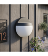 Outlet: Applique murale LED 12W - IP54 extérieur, ronde, noire, source lumineuse incl.