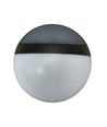 Outlet: 12W LED vegglampe - IP54 utendørs, rund, sort, inkl. lyskilde