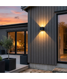6W CUBIC PRO vägglampa - IP65, svart, vidarekoppling, justerbar, fyrkantig, upp/ner, utomhus, inkl. ljuskälla