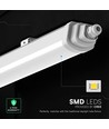 Réglette LED 60cm 18W étanche, Câblage traversant - 120lm/W, puce Cree, garantie 6 ans, IP65