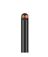 20m Kabel röd/svart, svart rund - 2x0,35mm², 12V-24V, för LED-strip
