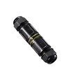 Zwarte ronde kabeldoos, 3-aderig - IP68 waterdicht, voor het verbinden van kabels, Ø4-8mm kabel
