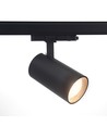 29W 3-fase spanningsrail spot RA98 - 110lm/w, 38 graden, zwart