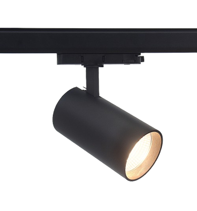 29W 3-fase spanningsrail spot RA98 - 110lm/w, 38 graden, zwart