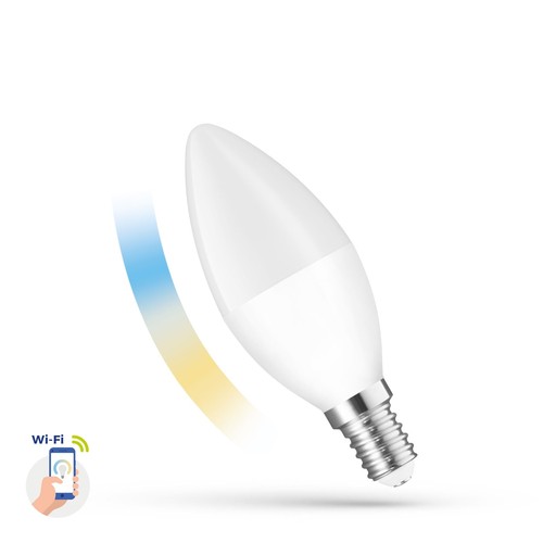 E14 5W Smart Home LED-lampa - C38, Tuya/Smart Life, fungerar med Google Home, Alexa och smartphones