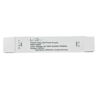 Alimentation 400W / 24V DC - 16.6A, IP20 intérieur, Flicker free