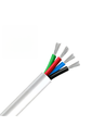 Câble RGB 20m, blanc rond - 4x0,35mm², 12V-24V pour ruban LED