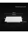 12W kvadratisk LED-innfellingspanel - CCT, Backlit, CREE-chip, 6 års garanti