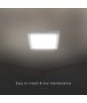 Plafonnier LED CCT 18W carré - Choix de couleur 3-en-1, puce Cree, 6 ans de garantie