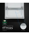 Plafonnier LED CCT 18W carré - Choix de couleur 3-en-1, puce Cree, 6 ans de garantie