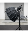 Softbox med raster, Ø65cm  - Passer til 200W og 300W projektør til foto og video, Sort