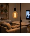 Ampoule LED globe décorative E27 - filament spirale, 5W, blanc très chaud