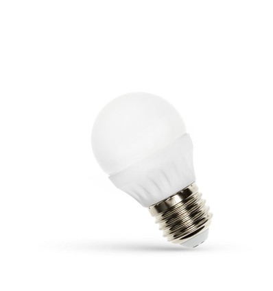 Ampoule LED couronne 6W - G45, verre dépoli, E27