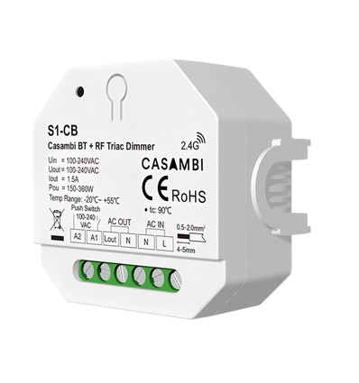 Variateur encastrable LEDlife rWave - Casambi, RF, push-dim, variateur LED