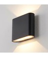 Applique 8W DuoLume - Carrée, IP65, noir, haut/bas, intérieur/extérieur, source incluse