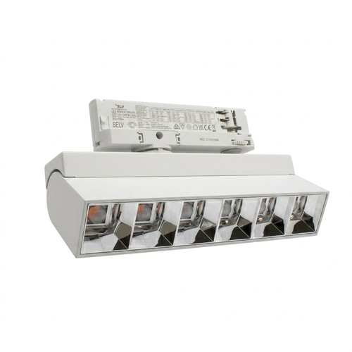36W 3-fase RA92 LED-railverlichting - 23,5 cm, wit, verstelbaar