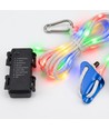 5m wit touw met RGB licht - Met karabijnhaak, max. 80kg belasting