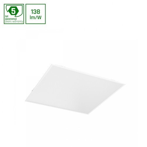 60x60 ALGINE LED-panel, 40W - Bakbelyst, IP44, 4000K, DALI, hvit kant