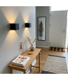 Lot de 6 appliques 6W CUBIC PRO - IP65, noir, repiquable, ajustable, carré, haut/bas, intérieur/extérieur, source incluse