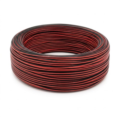 100m Câble rouge/noir - 2x0,35mm², 12-24V, pour ruban LED