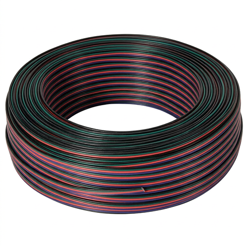 100m RGB kabel - 4x0,35mm², 12-24V, voor LED strip