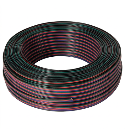 100m RGB-kabel - 4x0,35mm², 12-24V, til LED-strip