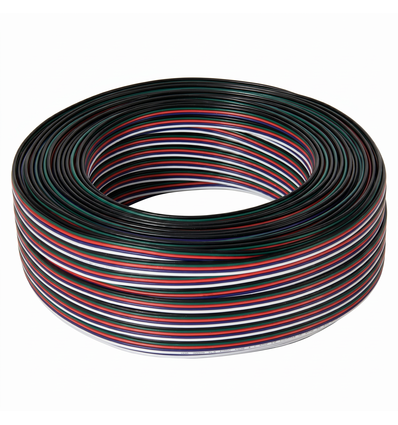 100m RGBW Kabel - 5x0,35mm², 12-24V, til LED strip