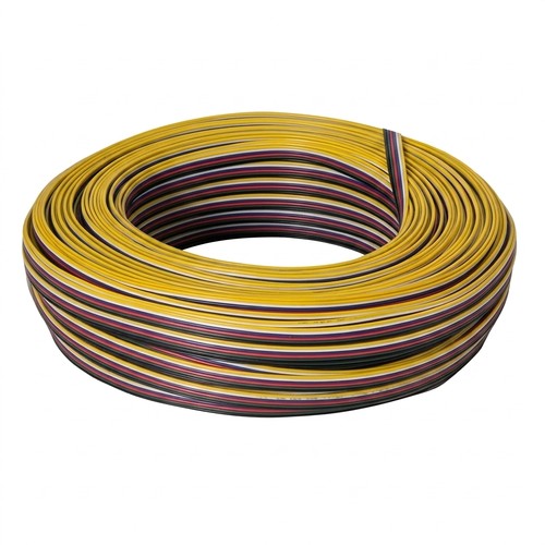 100m RGBCCT kabel - 6x0,35mm², 12-24V, til LED strip