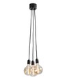 Suspension K5 en Groupe 3xE27 Ø10 Noir - Nielsen Light