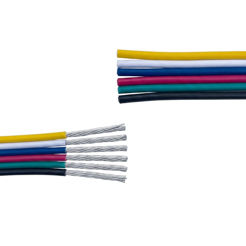 10m 1,2mm² RGBCCT kabel - 6-ledare (16AWG), 12V-24V för LED-strip
