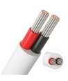 5m Câble rouge/noir, blanc rond - 2x0,35mm², 12V-24V, pour ruban LED