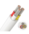 Câble CCT 5m, blanc rond - 3x0,35mm², 12V-24V, pour ruban LED
