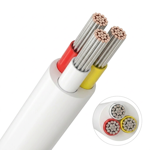 Câble CCT 10m, blanc rond - 3x0,35mm², 12V-24V pour ruban LED