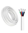 Câble RGB 100m, blanc rond - 4x0,35mm², 12V-24V pour ruban LED