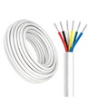 Câble RGB+CCT 100m, blanc rond - 6x0,35mm², 12V-24V pour ruban LED