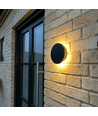 Dome 12W rund LED vegglampe - IP65, CCT, sort