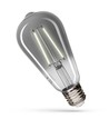 E27 2,5W ST65 LED lampa - Modernshine dekorationslampa, bärnstensfärgat glas