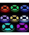 5m 7W/m RGB stænktæt LED strip - 12V DC, IP65, 60 LED pr. meter