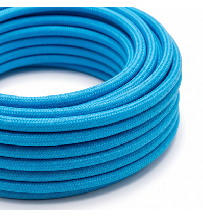 Câble textile 5m 2x0,75 mm² - 230V, Bleu clair