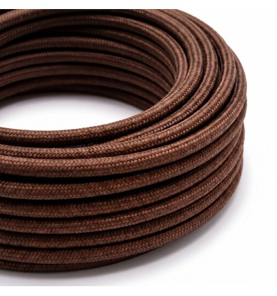 Câble textile 5m 2x0,75 mm² - 230V, couleur café