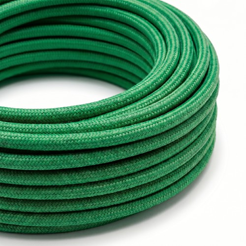 5m textilsladd 2x0,75 mm² - 230V, mörkgrön