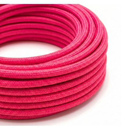 5m tekstilledning 2x0,75 mm² - 230V, roserød