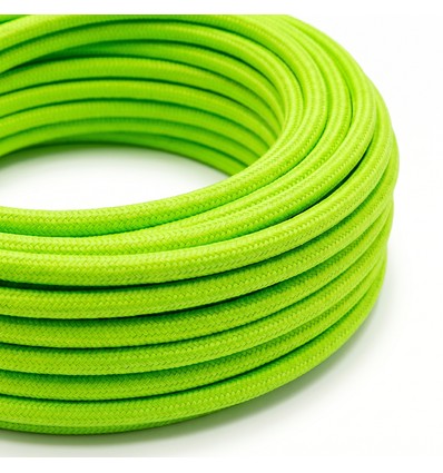 Câble textile 5m 2x0,75 mm² - 230V, vert clair