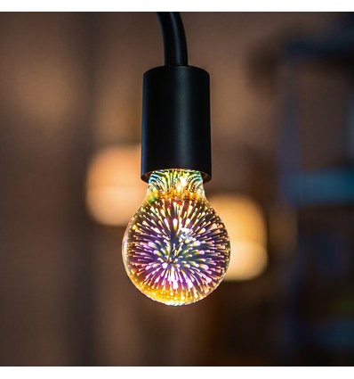 Ampoule LED E27 3W - A60, effet d'étoile 3D