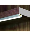 1m aluprofil SLIM8 AC2/Z - Hvit lakkert, påbygging, LED-skinne