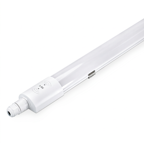 Réglette à capteur HICRI PRO 150cm 46W - Câblage traversant, capteur micro-ondes, RA93, 130lm/W, IP65